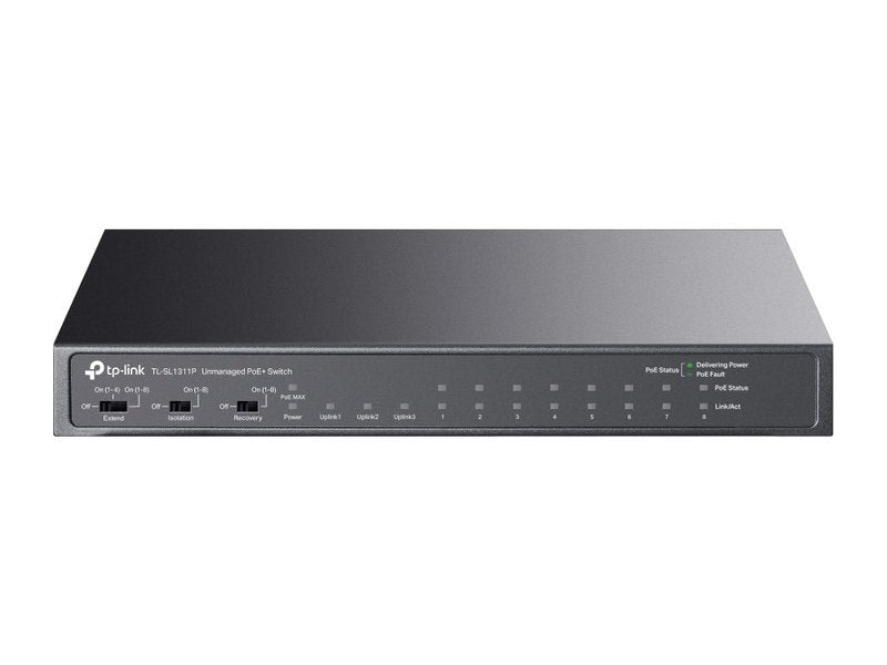 TP-Link TL-SL1311P 8-Port PoE+ 65W + 3-Port Gigabit Unmanaged Desktop Switch