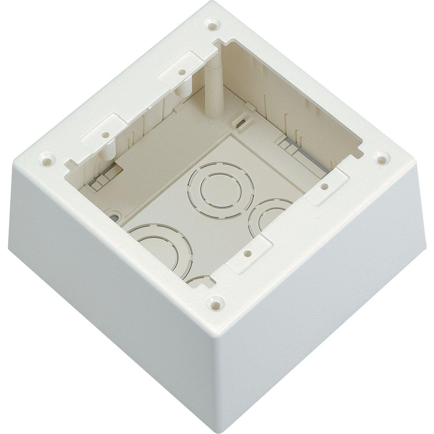 Panduit JBP2DWH Mounting Box - White - Polyvinyl Chloride (PVC)