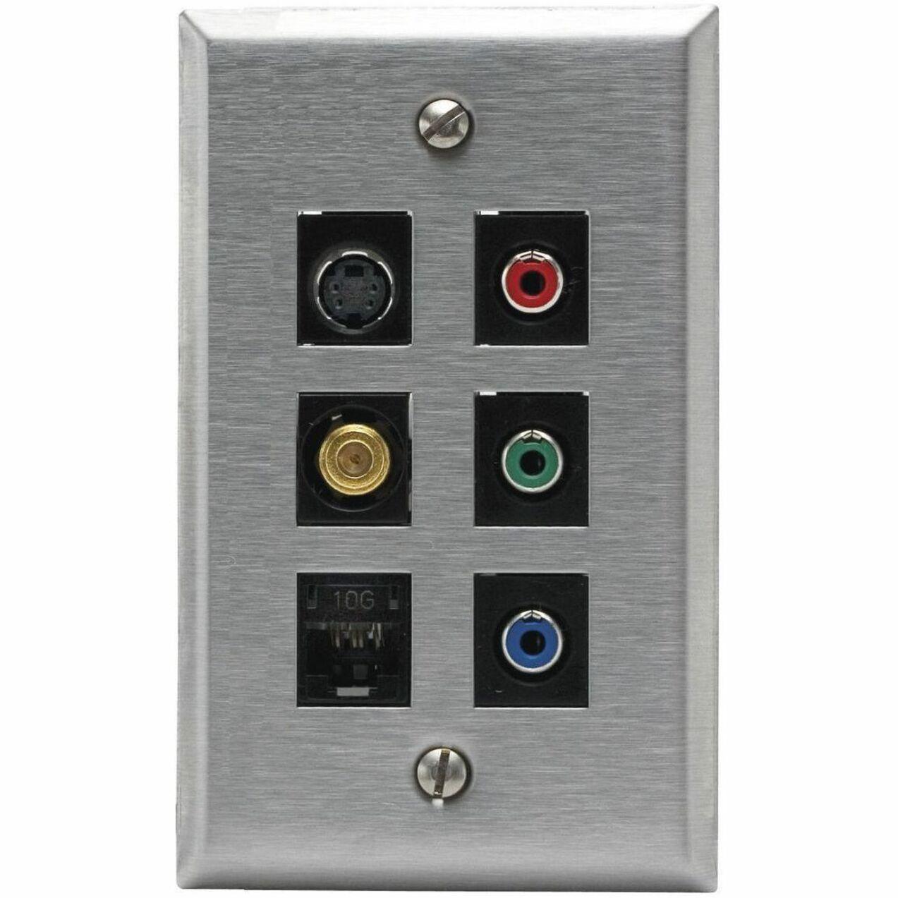 Bryant Hubbell Premise Wiring SSF16 Wall Plates,1 Gray