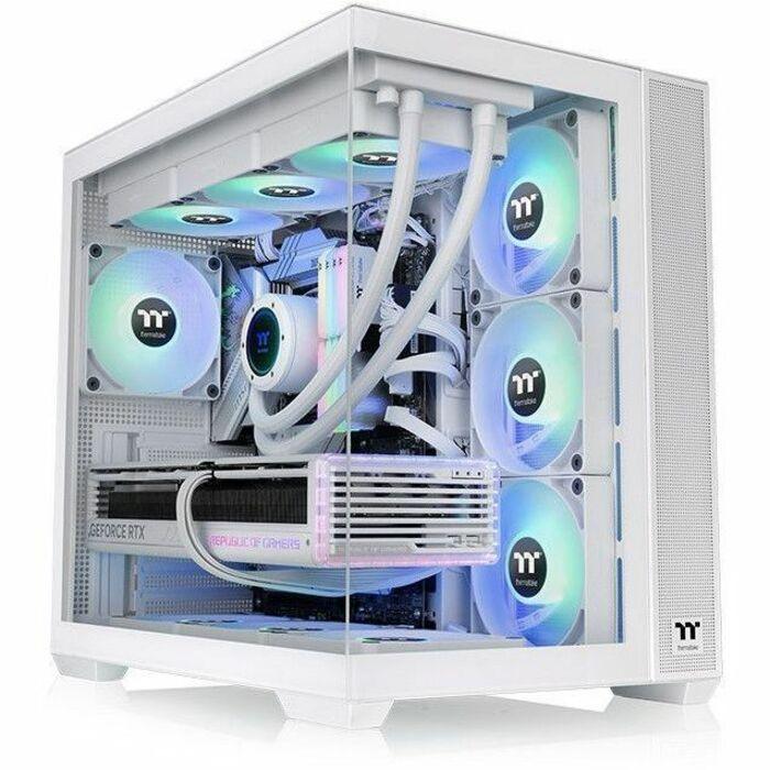 Thermaltake View 380 TG ARGB Snow Mid Tower Chassis (CA-1Z2-00M6WN-00)