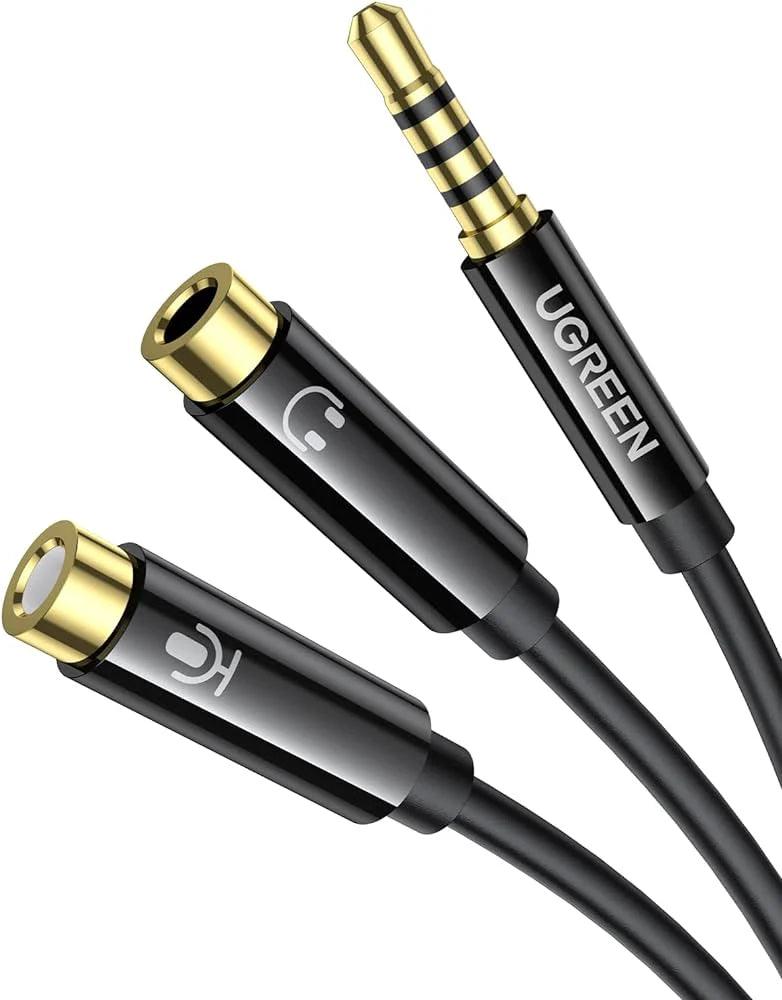 UGREEN SPLITTER AUDIO 3.5MM MALE TO 3.5MM FEMALE
