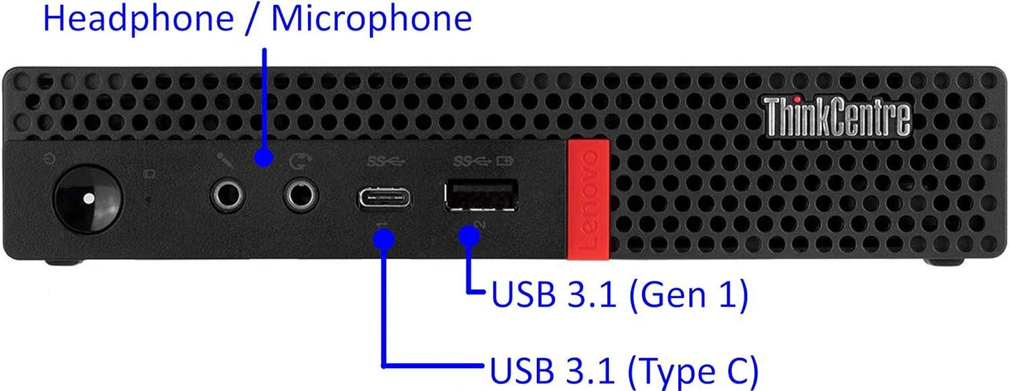 Lenovo ThinkCentre M920q Tiny Desktop PC | Intel Core i7-8700T up to 4.00 GHz Turbo 6-Cores (8th Gen), 24GB RAM, 512GB M.2 SSD, WiFi, Triple 4K Monitor Support, DisplayPort, HDMI, WiFi, Keyboard & Mouse, 1Gb Ethernet - Windows 10 Pro, 1 Year Warranty