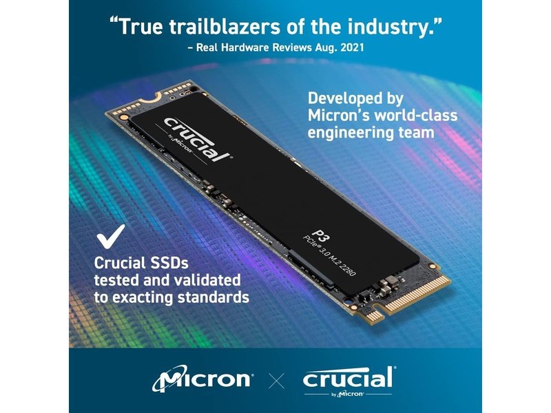 Crucial P3 4TB M.2 NVMe PCIe 3.0 SSD - CT4000P3SSD8