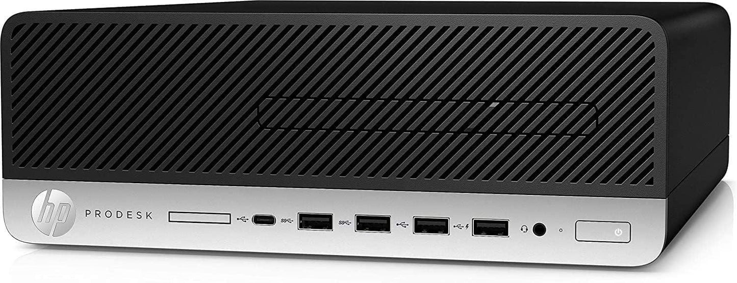 HP ProDesk 600 G4 - Desktop Computer (SFF), Intel i5-8500 Six Core (8th Gen), 16GB RAM, 512GB SSD, 2x DisplayPort & HDMI, USB-C, USB Keyboard USB Mouse & WiFi, Intel HD Graphics 630, Windows 10 Pro, Refurbished, 1 Year Warranty