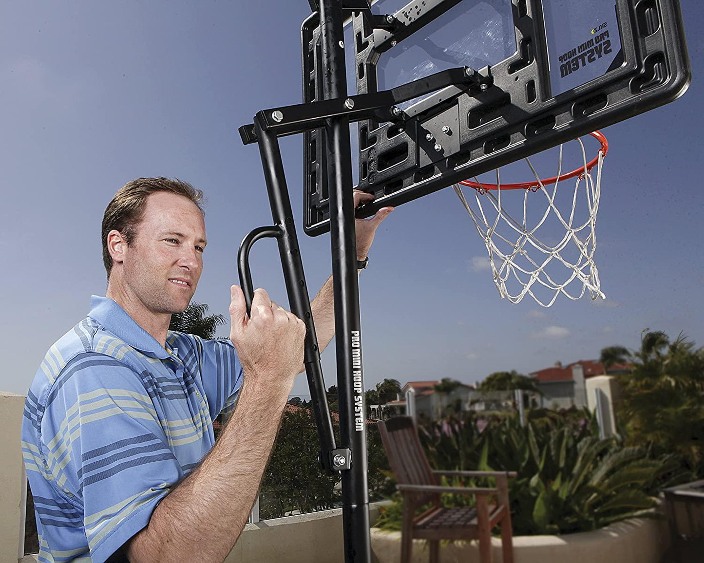 SKLZ Pro Mini Hoop Basketball System with Adjustable-Height Pole and 7-Inch Ball - Outdoor or Poolside (Amazon's Choice)