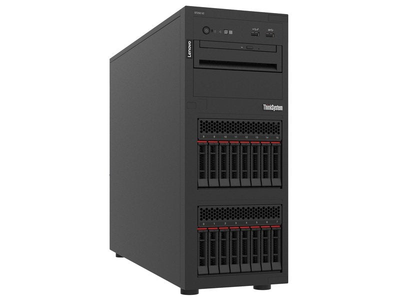 Lenovo ThinkSystem ST250 V2 Tower Server Xeon E-2324G 16GB 8-bay 2.5" 550W 3YR