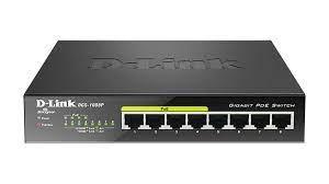 D-LINK DGS-1008P SWITCH 8 PORTS GIGABIT POE 10/100/1000MBPS - IDÉAL PARTAGE DE CONNEXION ET MISE EN RÉSEAU SMALL/HOME OFFICE