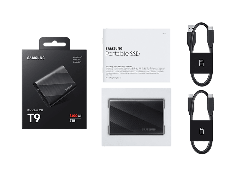 Samsung 2TB T9 Portable SSD (Black) MU-PG2T0B/WW