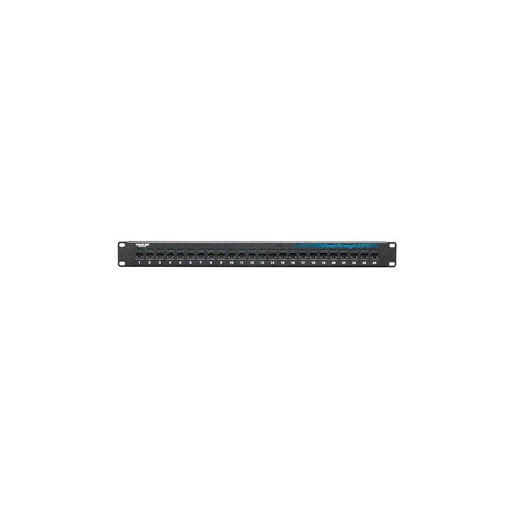 Black Box JPM818A CAT6 Patch Panel - Feed-Through, 1U, Unshielded, 24-Port - ADYASTORE casablanca maroc