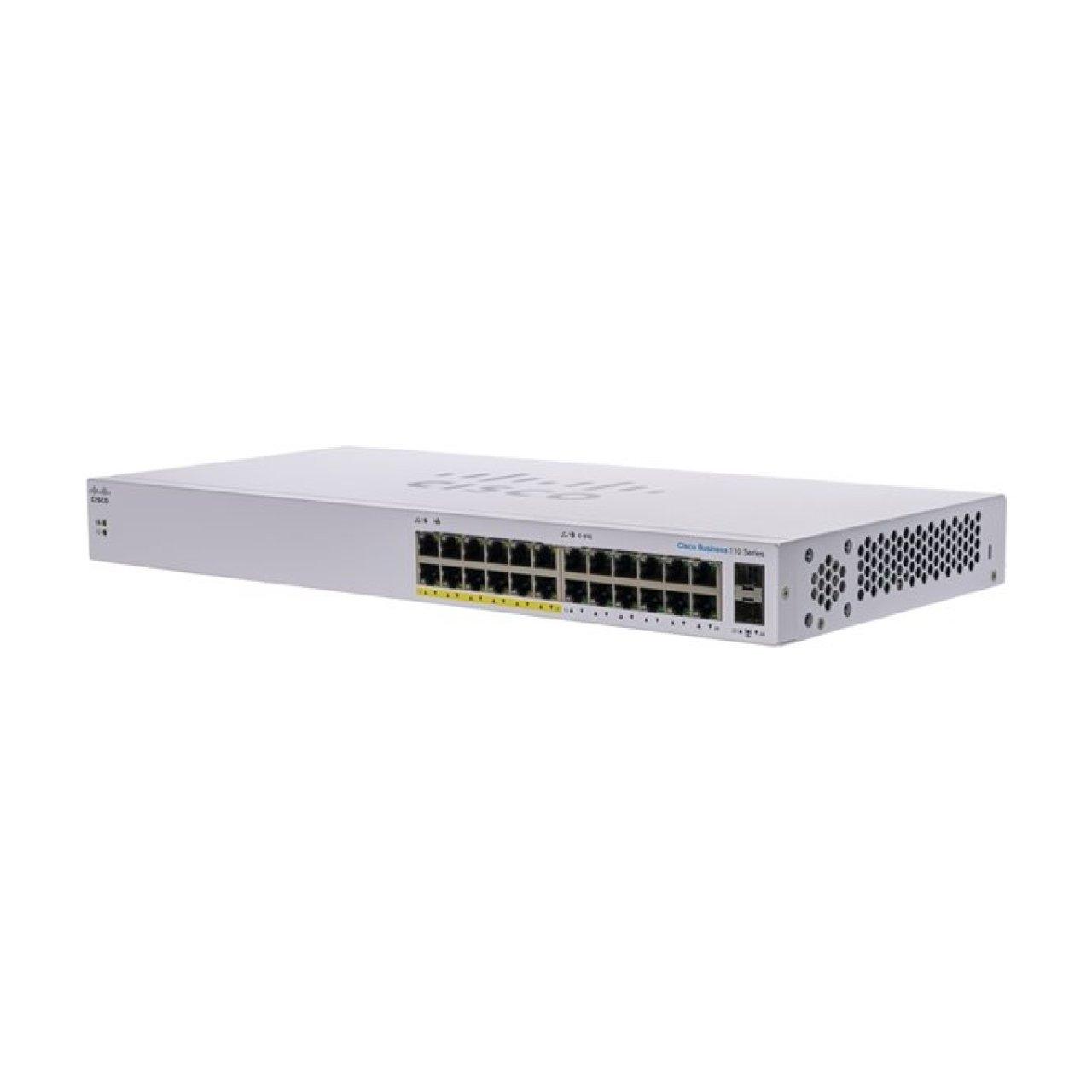 CBS110 Unmanaged 24-port GE, Partial PoE, 2x1G SFP Shared | 400 MHz ARM | 64MB Memory | 8MB Flash - ADYASTORE casablanca maroc