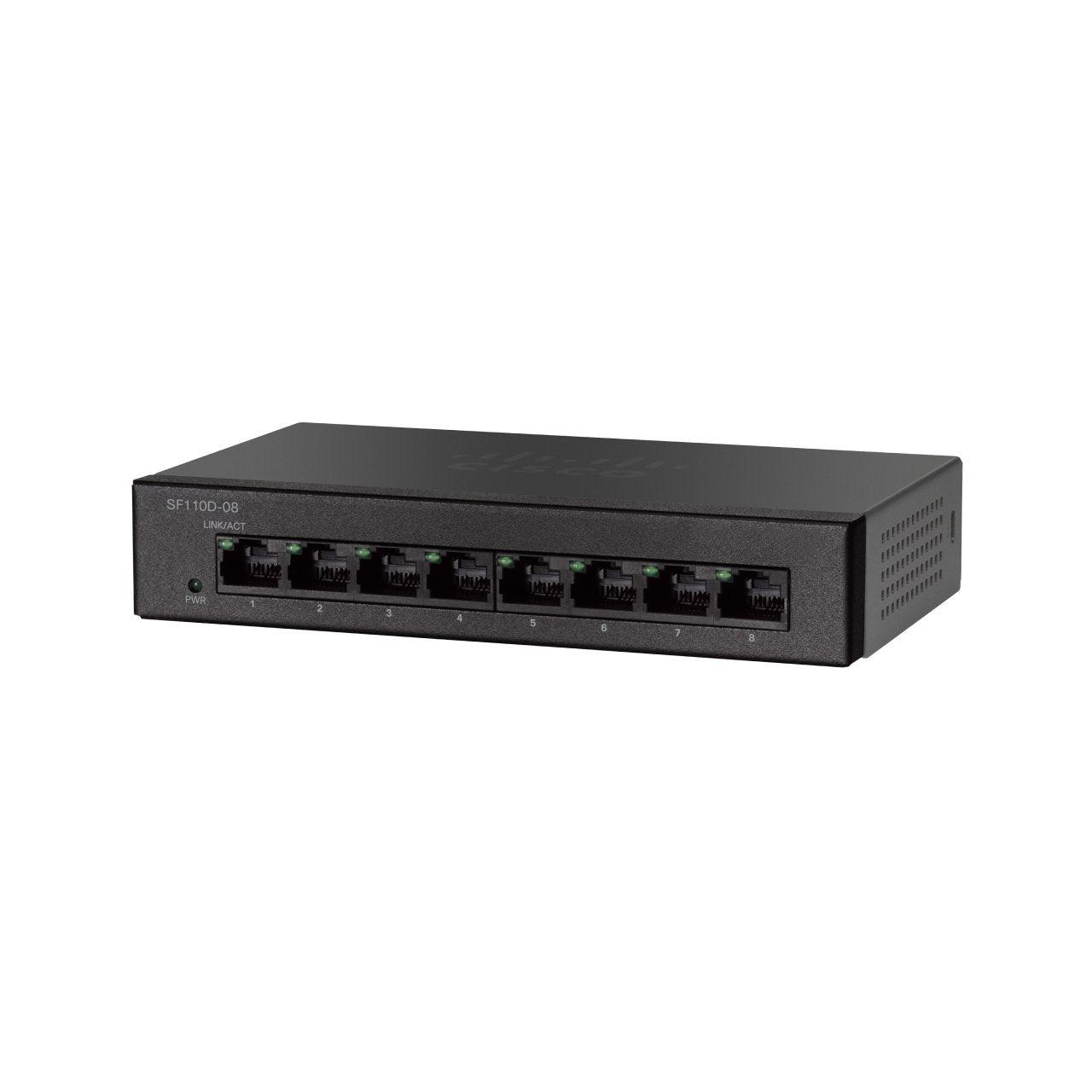 Cisco SF110D-08 Desktop Switch | 8-port 10/100 - ADYASTORE casablanca maroc