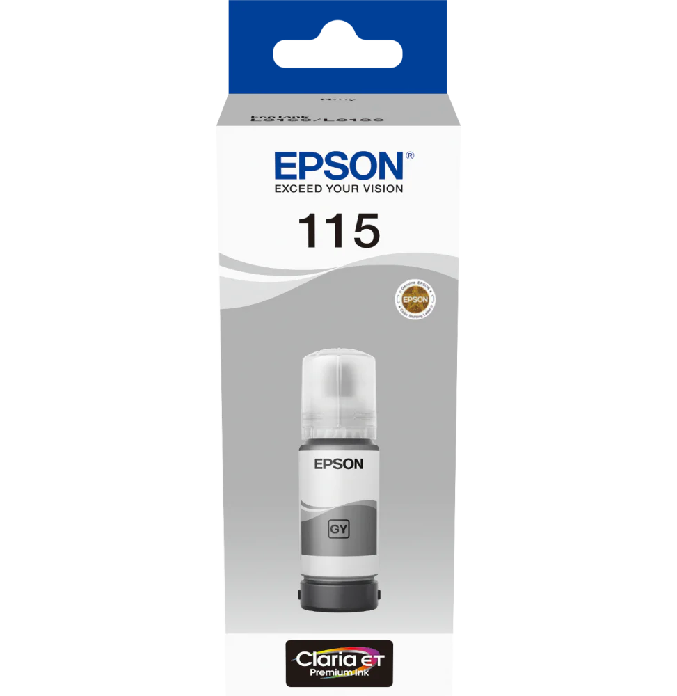 Epson 115 Gris - Bouteille d'encre Epson EcoTank d'origine (C13T07D54A)