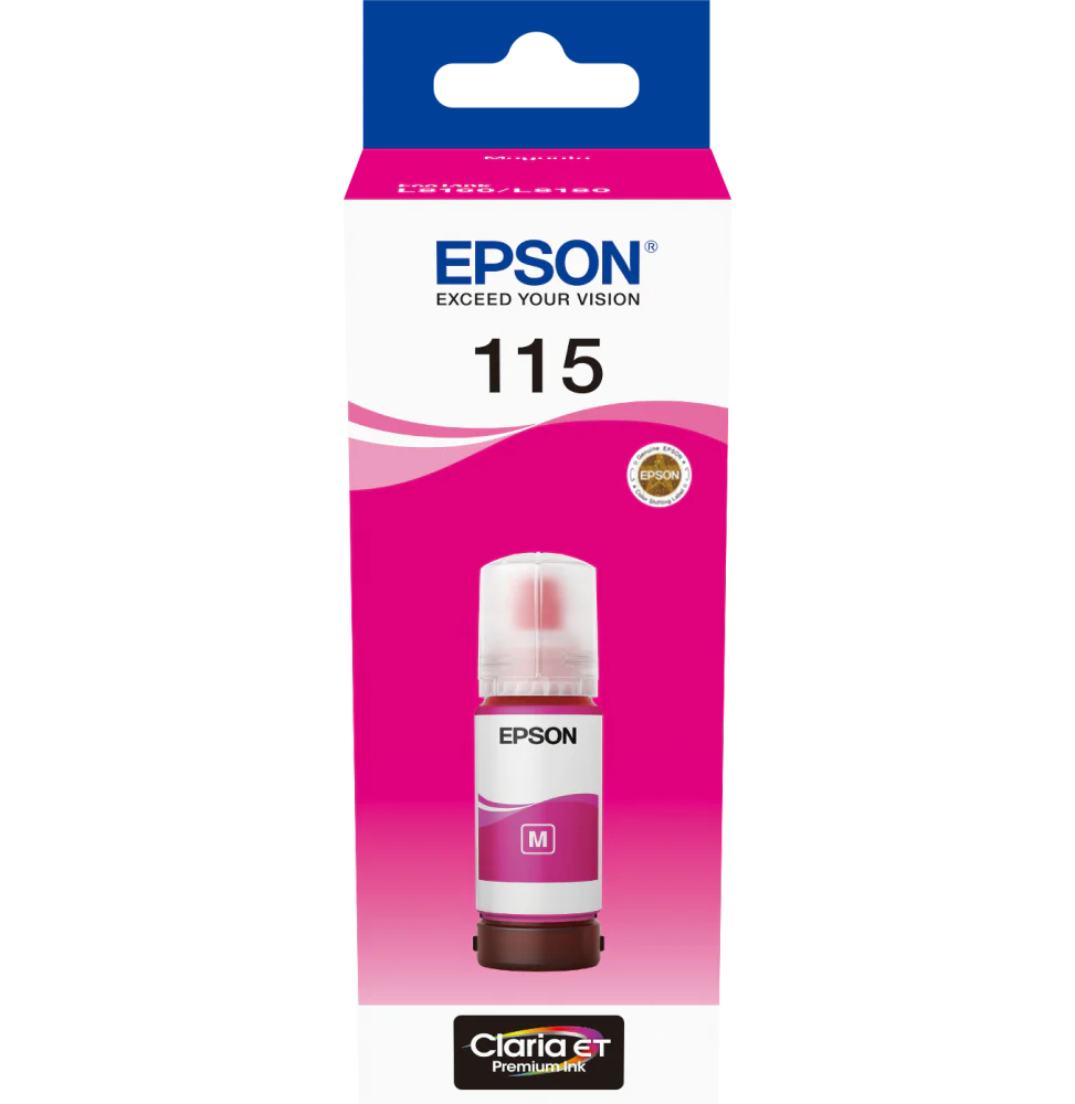 Epson 115 Magenta - Bouteille d'encre Epson EcoTank d'origine (C13T07D34A)