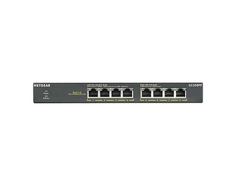 Netgear GS308PP SOHO 8-Port PoE+ 83W Gigabit Unmanaged Switch