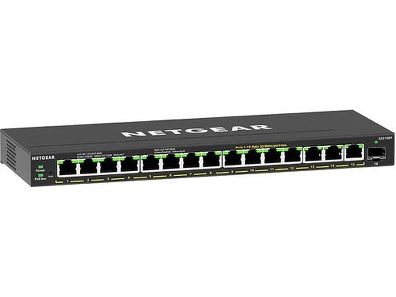 Netgear GS316EP-100AUS 16-Port Gigabit PoE+ 180W Ethernet Plus Switch