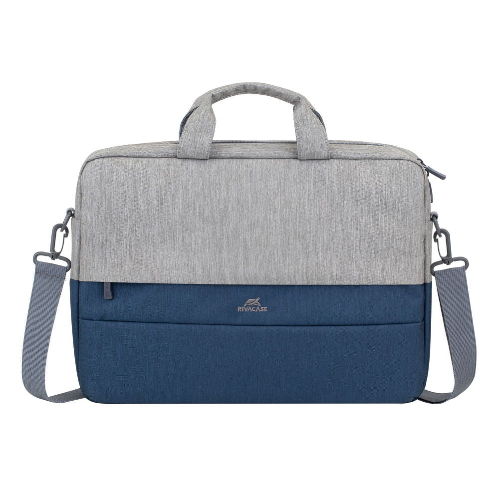 Rivacase 7532 — Sacoche ordinateur 15,6 pouces gris et bleu foncé