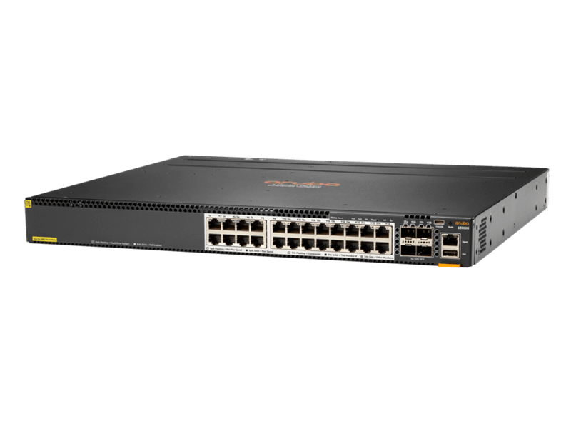 HPE Aruba 6300M 24-Port 4X50G SFP56 Switch CL6 PoE+ 1440W Manageable Gigabit Switch