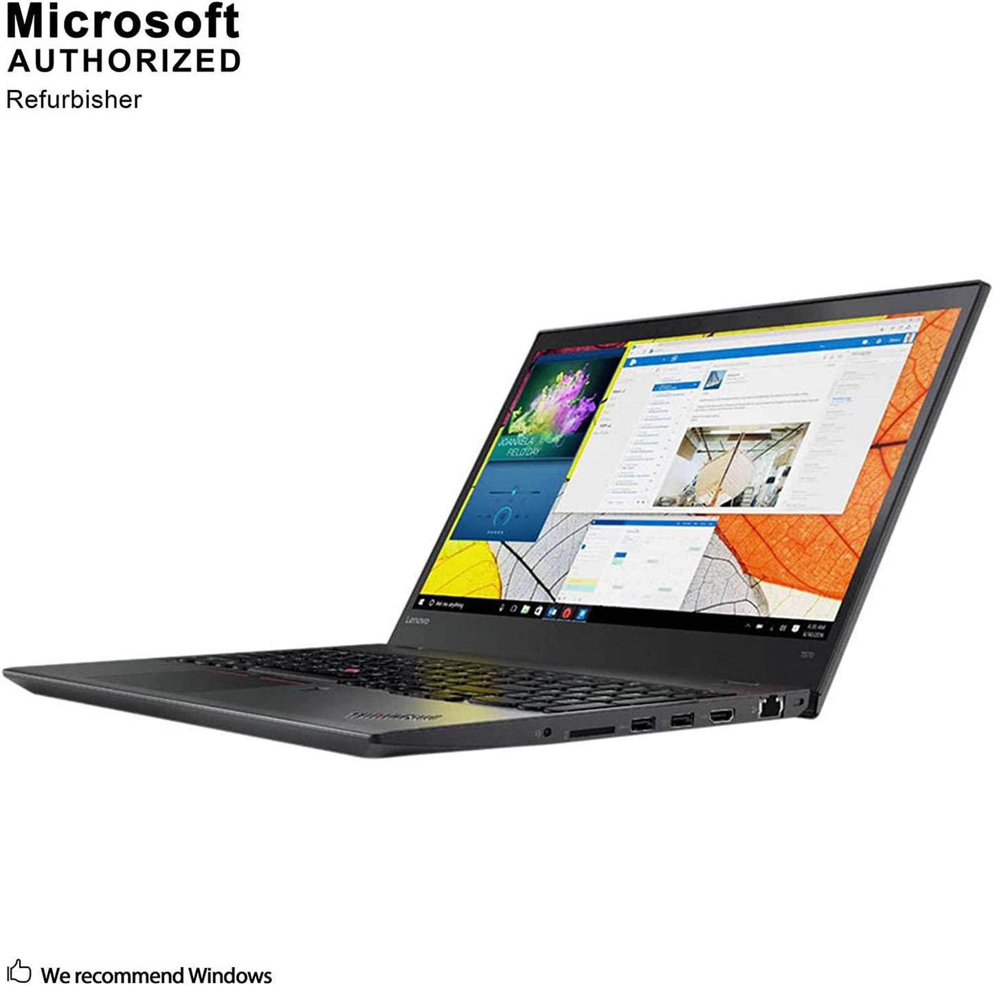 Lenovo ThinkPad T570 Intel Core i5-6300U 3.0GHz, 8GB RAM, 256GB SSD, WiFi, Bluetooth 4.1, Win10 Pro(Renewed)