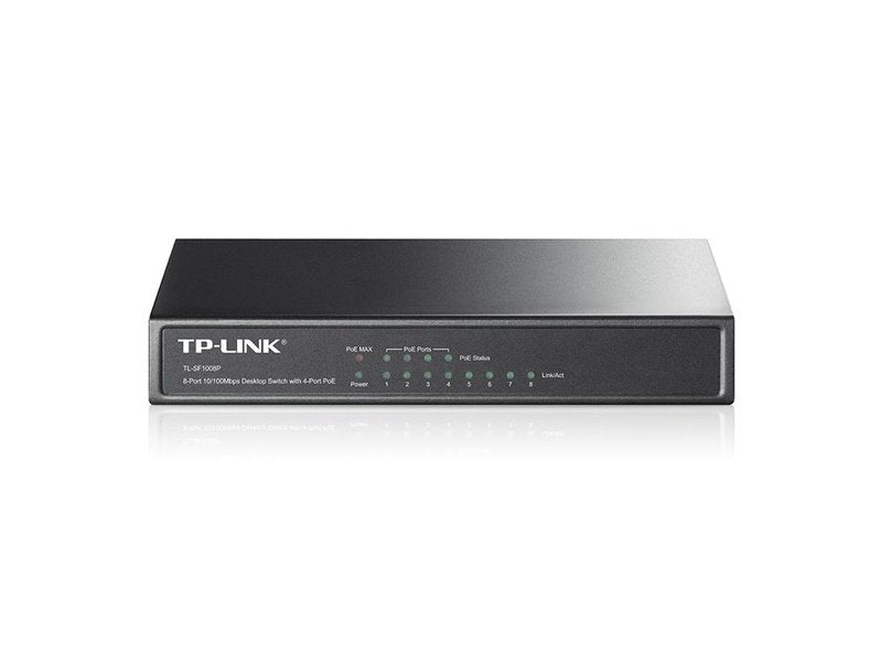 TP-Link TL-SF1008P 4-Port PoE+ 66W 10/100Mbps Desktop Switch with 4-Port RJ45