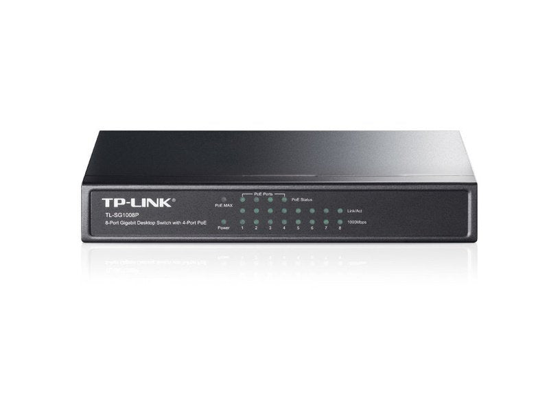TP-Link TL-SG1008P 4-Port PoE 64W Gigabit Desktop Switch with 4-Port RJ45
