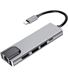 TYPE-C ADAPTER 8 IN 1 SUPPORT 4K - ADYASTORE casablanca maroc