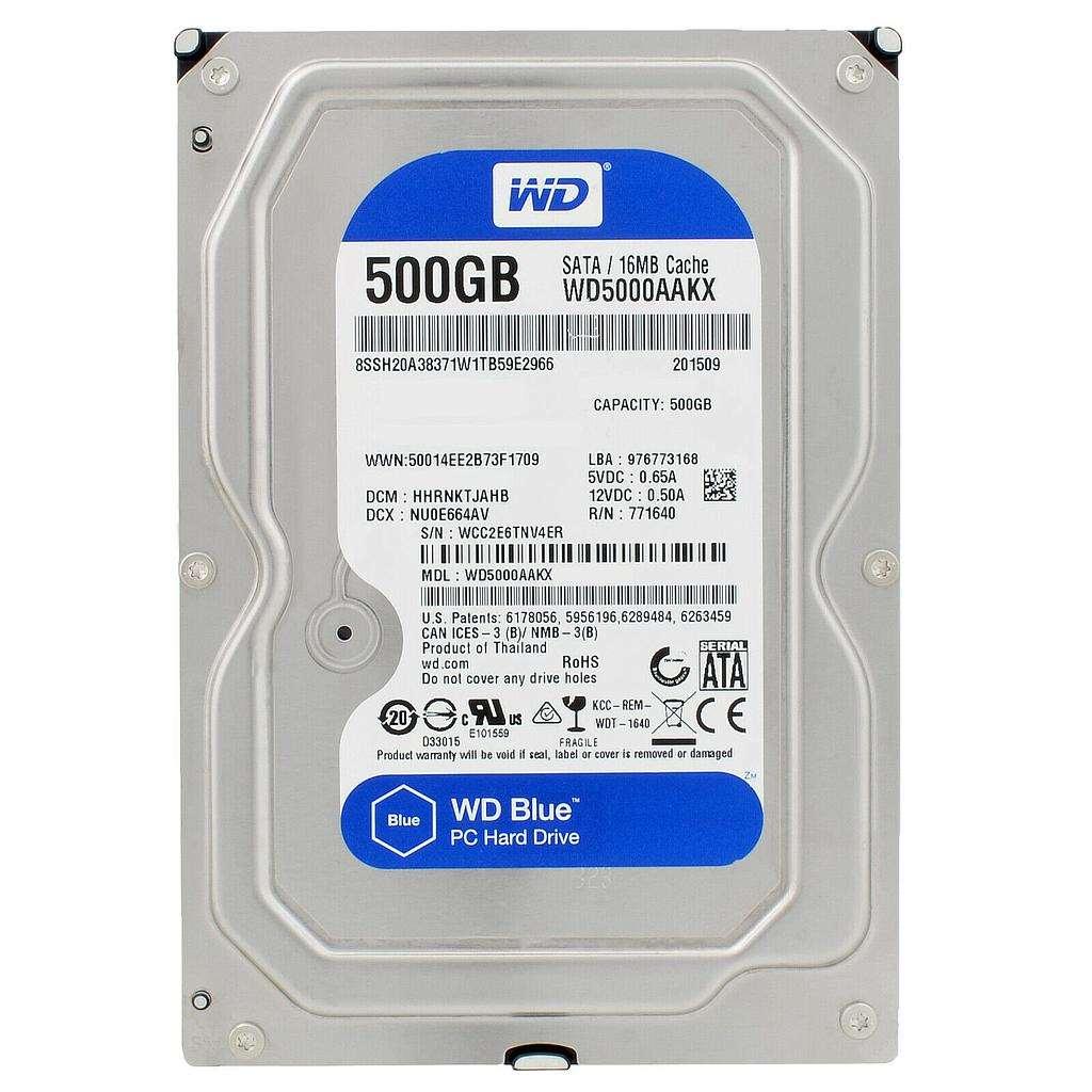 WESTERN DIGITAL HDD 500 GB 3.5 - DISQUE DUR PC BUREAU - ADYASTORE casablanca maroc