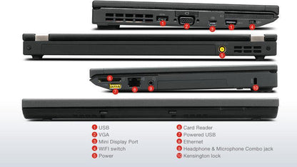 Lenovo ThinkPad T430s UltraThin 14"  Laptop - Intel Core i7 3520m 2.9GHz  / 16GB Memory / 180GB Solid State Drive /  14" HD+ LED (1600x900 pixels) / Webcam / USB 3.0 + DisplayPort  / IBM Certified Refurbished / Windows 10 Professional x64 + 1YR Warranty