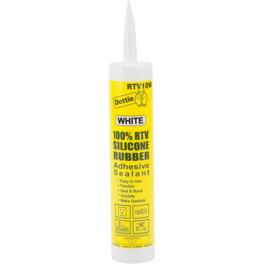 Dottie 10.3 oz White RTV Silicone Sealant (RTV10W)