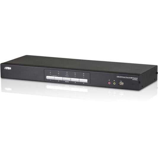 ATEN 4-Port USB DVI Dual View KVMP Switch-TAA Compliant (CS1644A)
