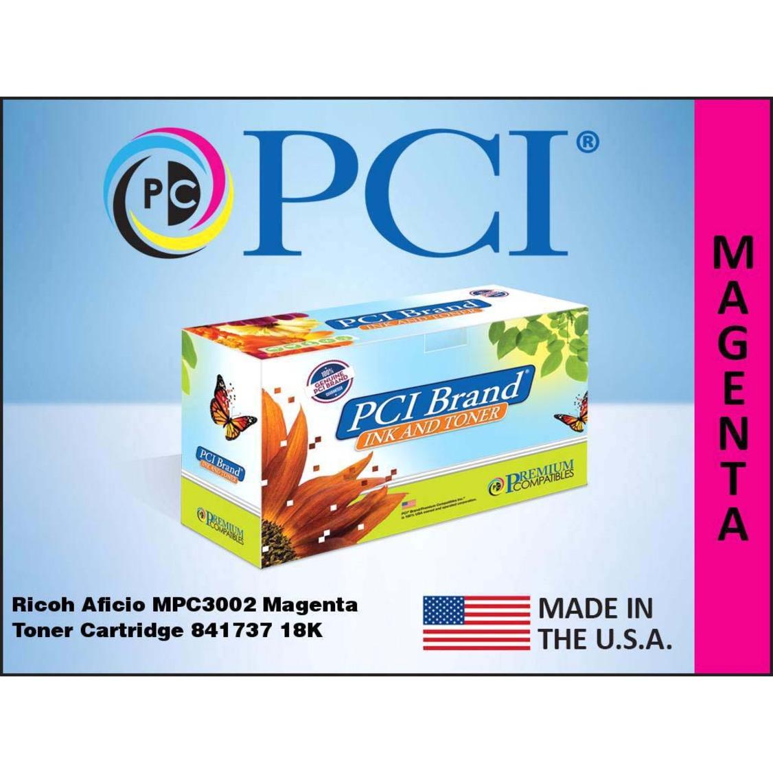 Premium Compatibles RICOH AFICIO MPC3002 MAGENTA TONER 18K (841737-PCI)