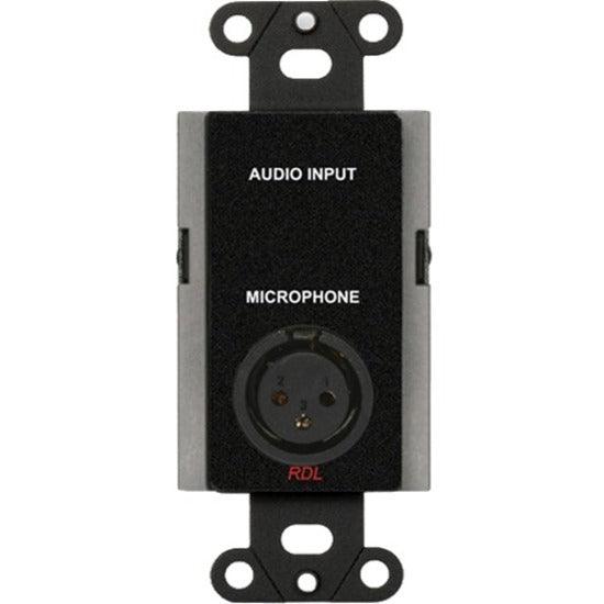 RDL Microphone Input Assembly - Black - Gold Plated (DB-J1)