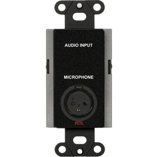 RDL Microphone Input Assembly - Black - Gold Plated (DB-J1)