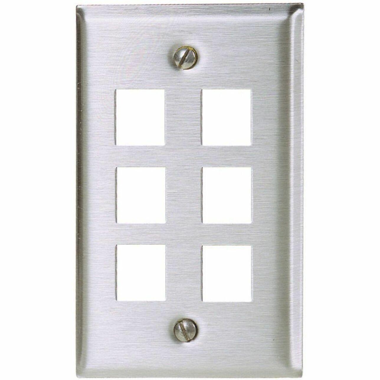 Bryant Hubbell Premise Wiring SSF16 Wall Plates,1 Gray