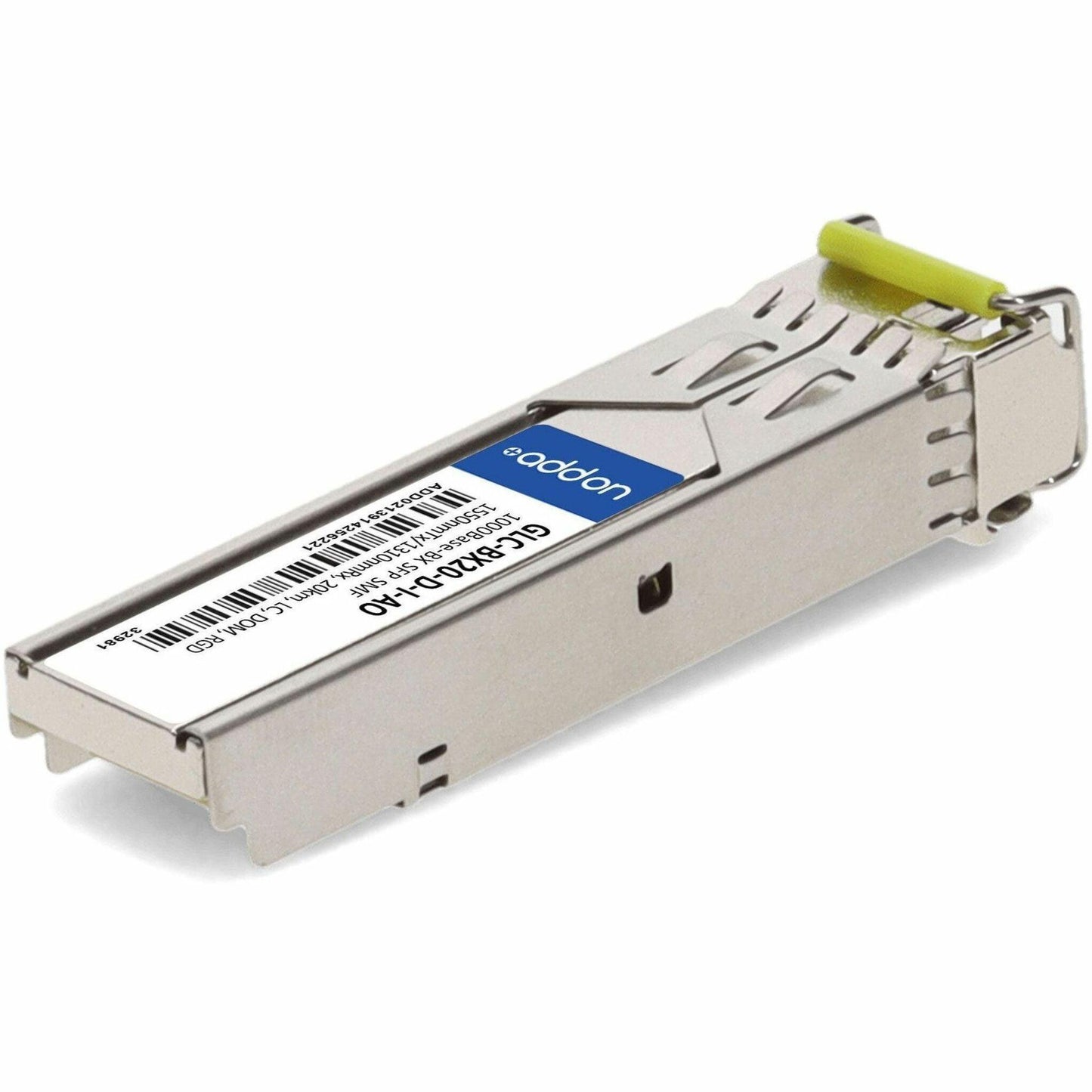 AddOn Cisco GLC-BX20-D-I Compatible TAA Compliant 1000Base-BX SFP Transceiver (SMF, 1550nmTx/1310nmRx, 20km, LC, DOM) (GLC-BX20-D-I-AO)