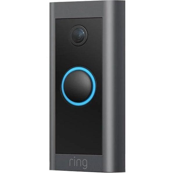 Ring - Wi-Fi Video Doorbell - Wired - Black (B08CKHPP52)