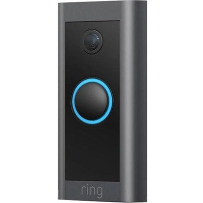 Ring - Wi-Fi Video Doorbell - Wired - Black (B08CKHPP52)