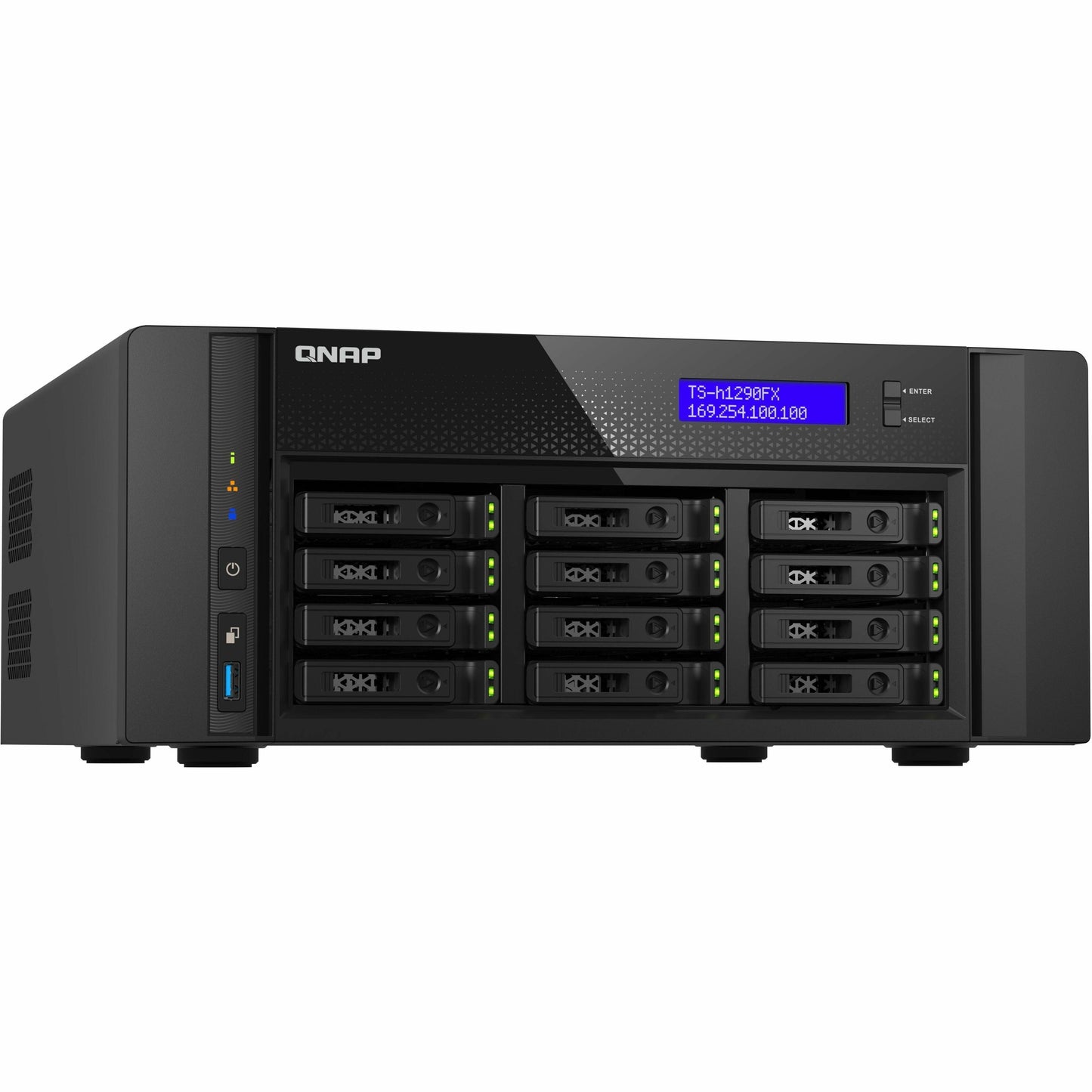 QNAP NAS TS-h1290FX-7232P-64G-US 12Bay AMD EPYC7232P 64GB DDR4 750W Retail