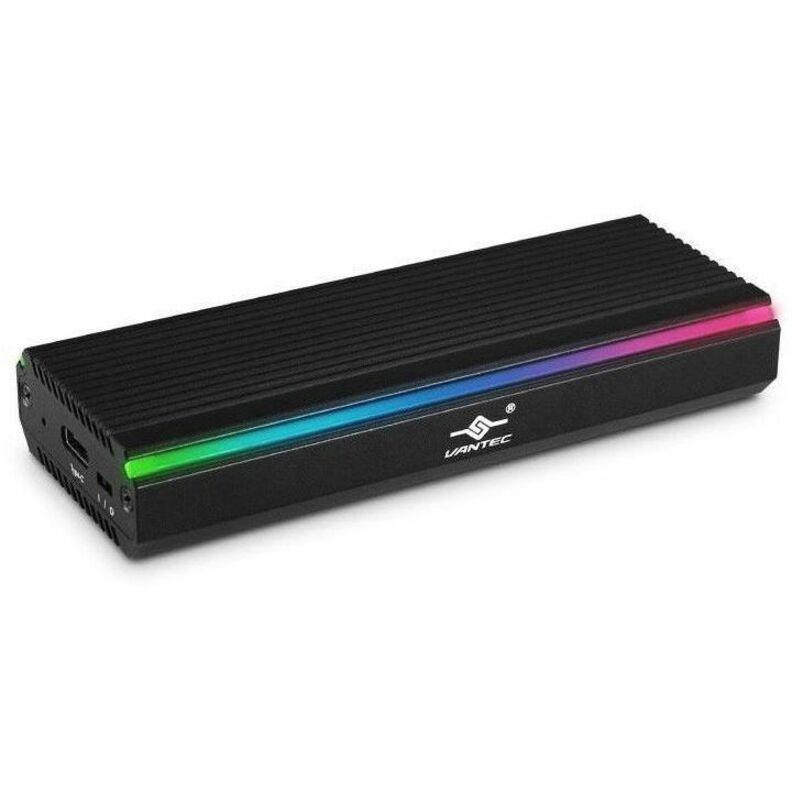 Vantec THIS RGB ENCLOSURE UNIQUE DESIGN ALLOWS FOR TWO TYPES OF M.2 AND YOU CAN USE M. (NST-211C3-RGB)