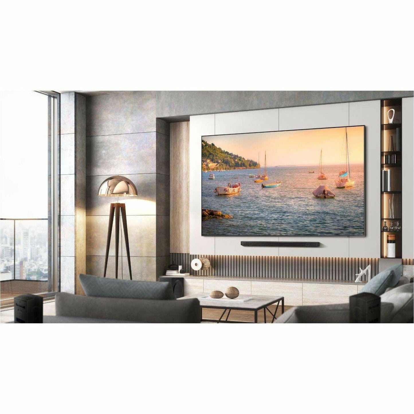 Samsung UPP 98" 4K 120HZ Simple Champher Design QLED Motion Xcelerator Turbo+ Smart LED TV (QN98Q80CAFXZA)
