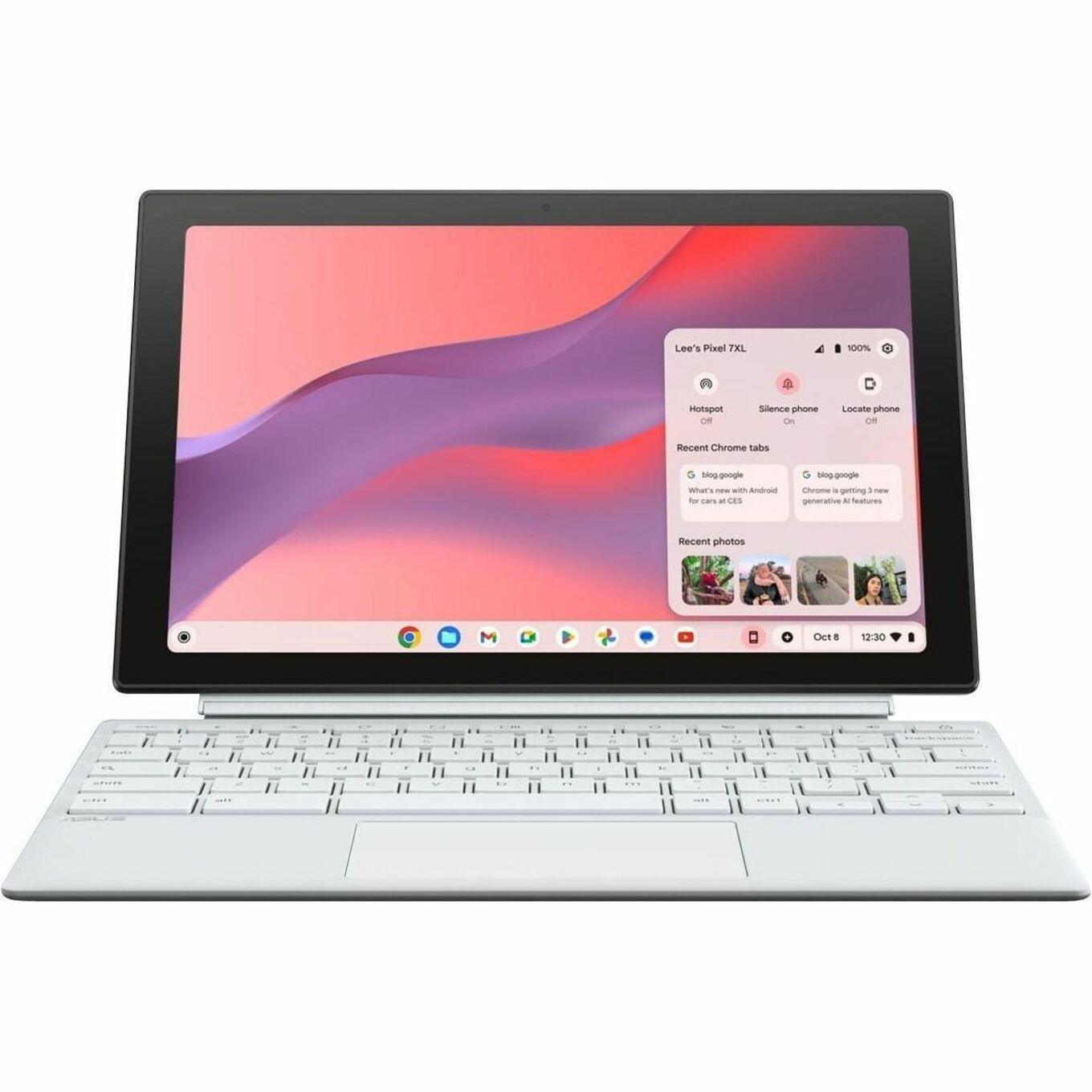Asus CHROMEBOOK DETACHABLE MEDIATEK KOMPANIO 520 10.5IN 4/64GB DETACHABLE SOFT KB WIT (CM3001DM2A-YZ44T-S)