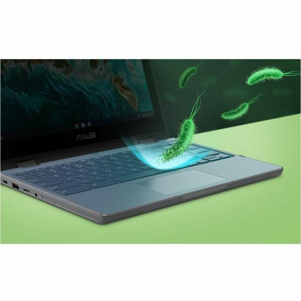 Asus Chromebook CR1 CR1100CKA-YZ142T 11.6" Touchscreen Rugged Chromebook - HD - Intel Celeron N5100 - 4 GB - 32 GB Flash Memory - Dark Gray