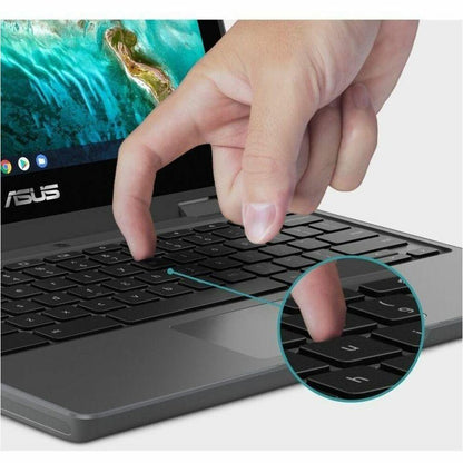 Asus Chromebook CR1 CR1100CKA-YZ142T 11.6" Touchscreen Rugged Chromebook - HD - Intel Celeron N5100 - 4 GB - 32 GB Flash Memory - Dark Gray