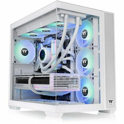 Thermaltake View 380 TG ARGB Snow Mid Tower Chassis (CA-1Z2-00M6WN-00)