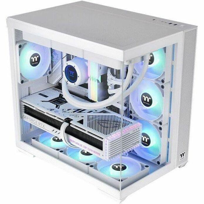 Thermaltake View 380 TG ARGB Snow Mid Tower Chassis (CA-1Z2-00M6WN-00)