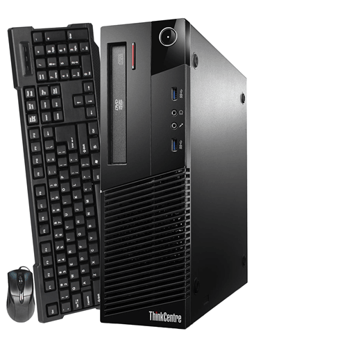 Lenovo ThinkCentre M93P (SFF) / Intel Quad Core i5-4570 (4th Gen) @ 3.6GHz / 8GB DDR3 RAM / 128GB SSD (Solid State Drive) / Wi-Fi, Keyboard & Mouse / USB 3.0 / VGA / DP / Gigabit Ethernet / Windows 10 Pro - 1 Year Warranty - Small Form Factor Desktop