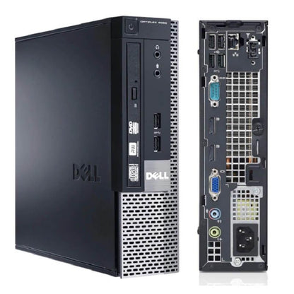 Dell OptiPlex 9020 (USFF) / Intel Quad-Core i5 4590S @ 3.70 GHz / 8GB DDR3 / 128GB SSD / HDMI / DVD-RW / USB WIFI / DisplayPort / VGA / Windows 10 Professional 64 Bit / 1 Year Warranty / Ultra Small Form Factor Desktop PC