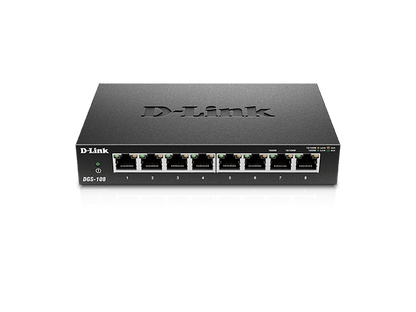 D-Link DGS-108 8-Port Gigabit Desktop Switch (Metal Housing)