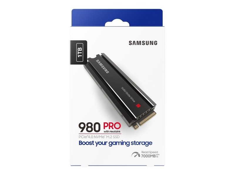 Samsung 980 Pro 1TB M.2 NVMe PCIe 4.0 SSD with Heatsink