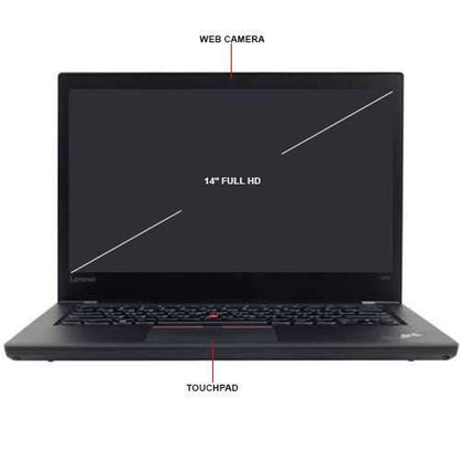 Lenovo ThinkPad T470 Ultrabook 14'' FHD (1080p) | Intel Core i7-7500U 2.70Ghz, Boost 3.5GHz (7th Gen), 16GB DDR4 RAM, 512GB NVMe M.2 SSD (PCIe), HDMI, Thunderbolt, Windows 10 Pro | Grade A (Certified Refurbished), 1 Year Warranty