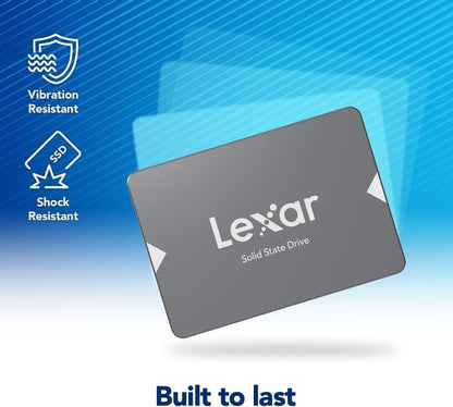 Lexar NS100 2.5” SATA III (6GB/S) 256GB Solid-State Drive Internal Laptop PC Hard Drive, SATA III 2.5" Internal SSD  , New